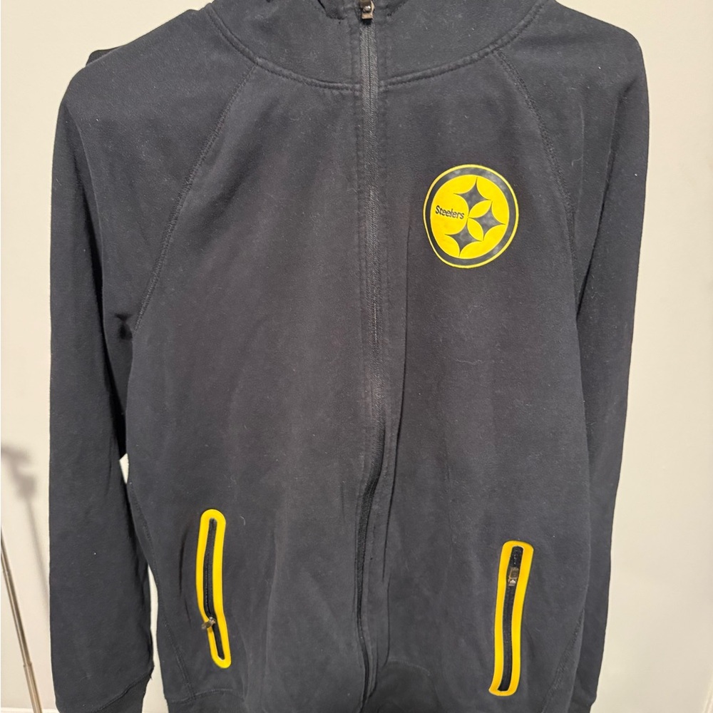 47 Brand Pittsburgh Steelers Full Zip Hoodie Large Black